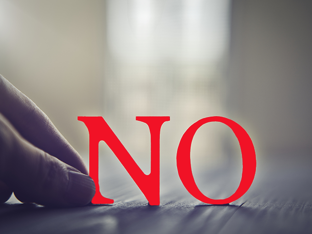 断られたイメージ